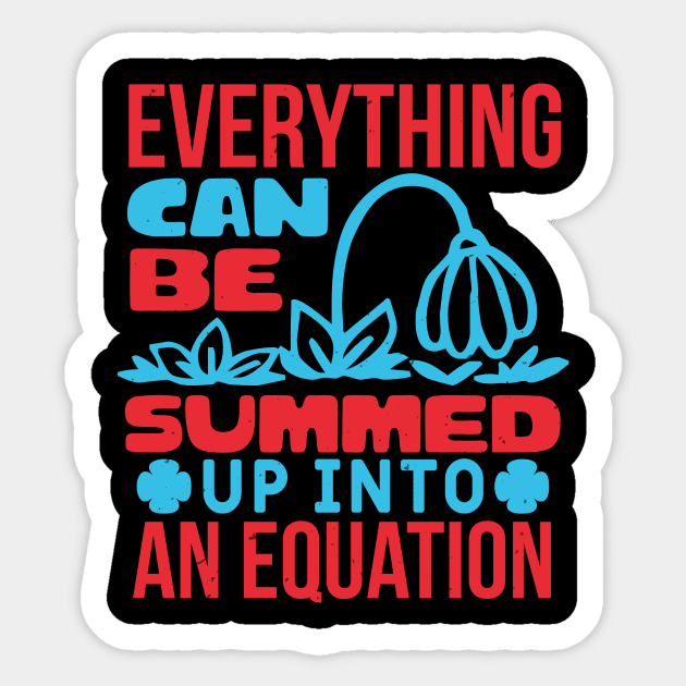 Autism Everything Can Be Summed Up Into An Equation Sticker by zisselly